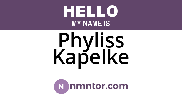 Phyliss Kapelke