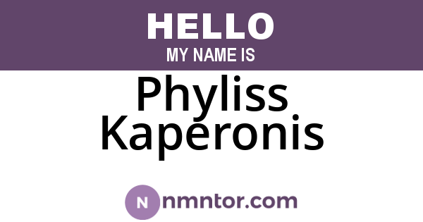 Phyliss Kaperonis