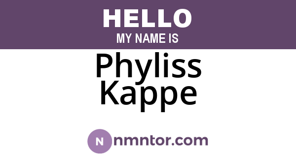 Phyliss Kappe