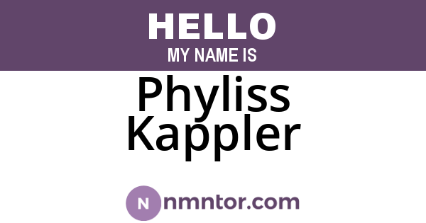 Phyliss Kappler