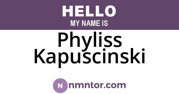 Phyliss Kapuscinski