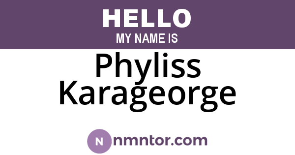Phyliss Karageorge