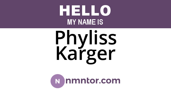 Phyliss Karger