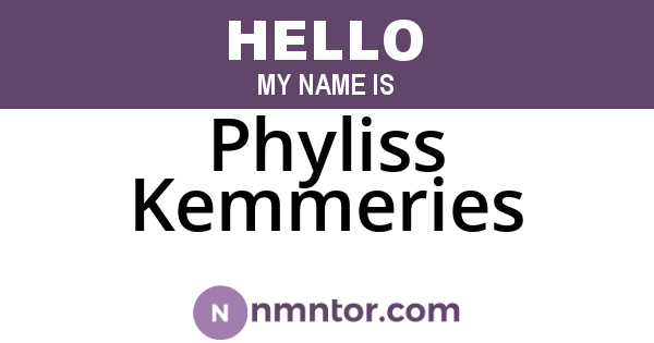 Phyliss Kemmeries