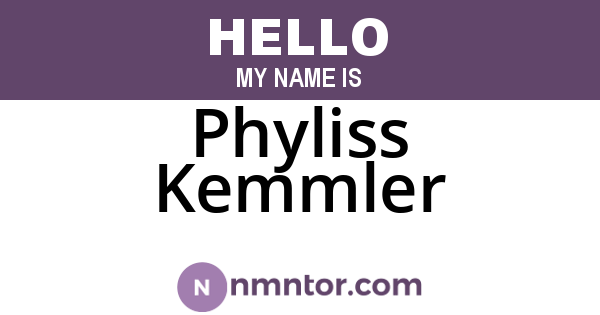 Phyliss Kemmler