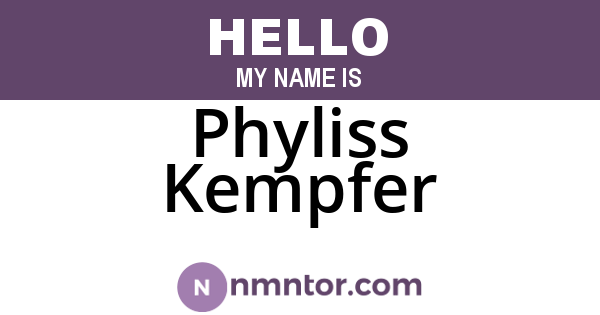 Phyliss Kempfer