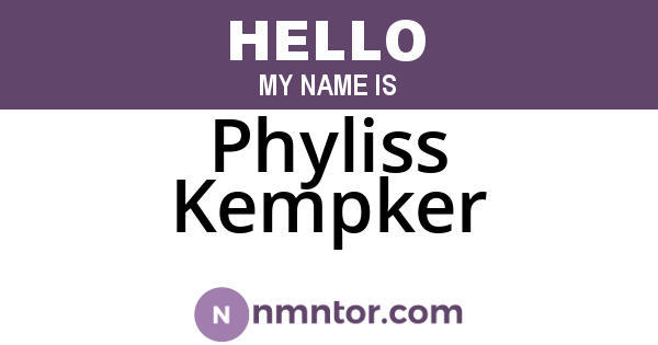 Phyliss Kempker