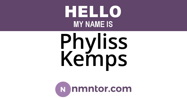 Phyliss Kemps