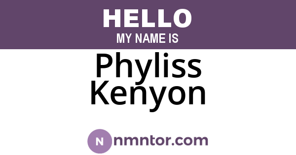 Phyliss Kenyon