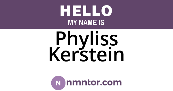 Phyliss Kerstein
