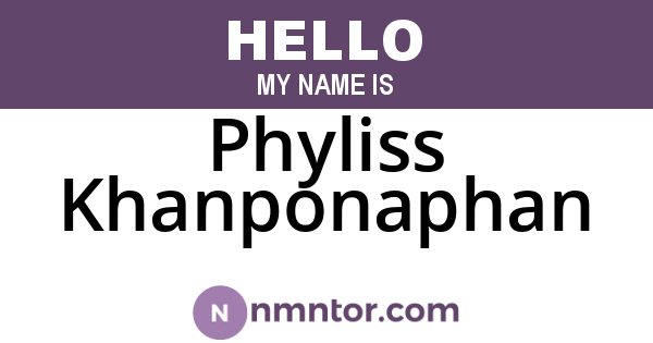 Phyliss Khanponaphan
