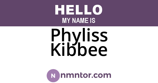 Phyliss Kibbee