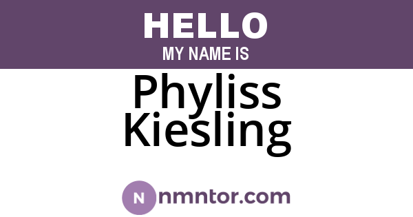 Phyliss Kiesling
