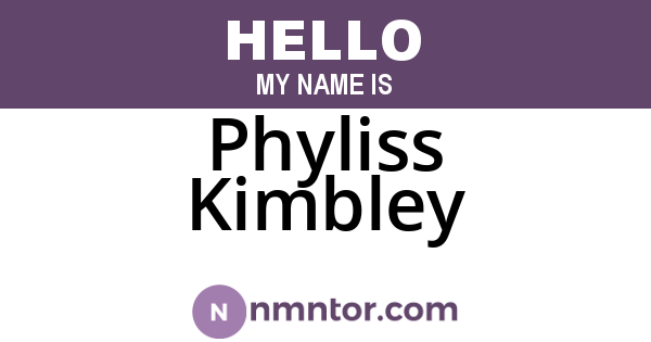 Phyliss Kimbley