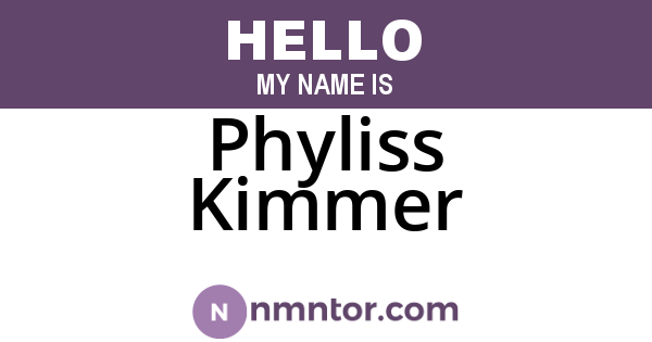Phyliss Kimmer