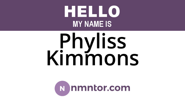 Phyliss Kimmons