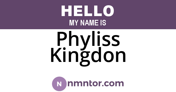 Phyliss Kingdon