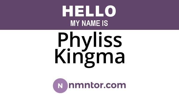 Phyliss Kingma