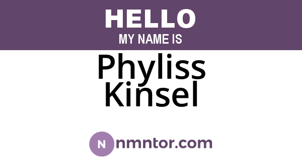 Phyliss Kinsel
