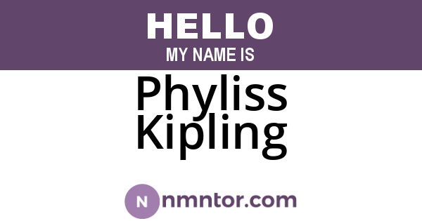 Phyliss Kipling