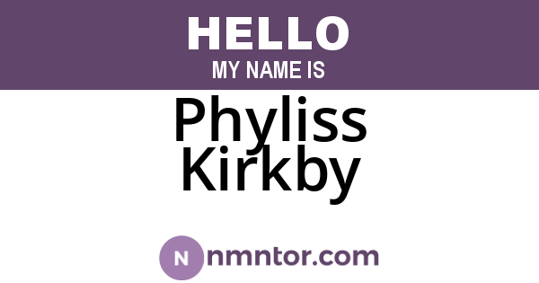 Phyliss Kirkby