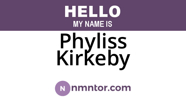 Phyliss Kirkeby