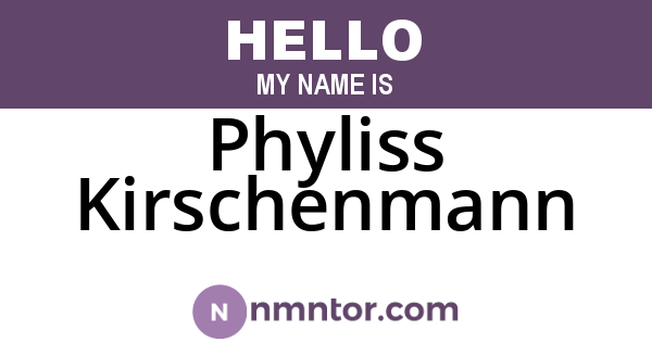 Phyliss Kirschenmann