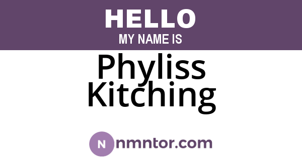 Phyliss Kitching