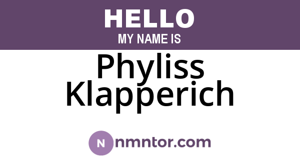 Phyliss Klapperich
