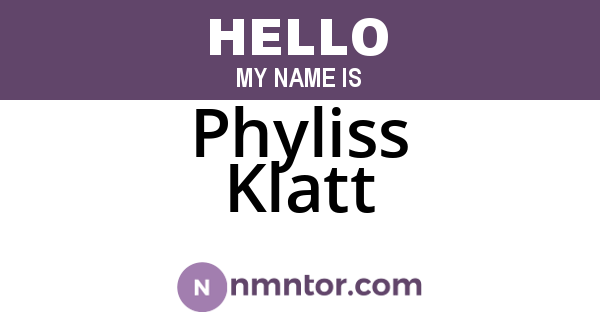 Phyliss Klatt