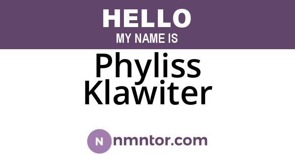 Phyliss Klawiter
