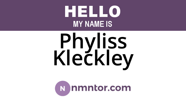 Phyliss Kleckley
