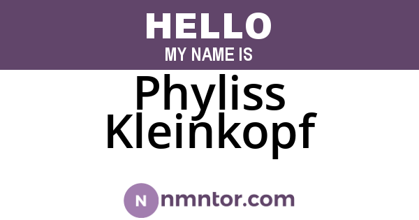 Phyliss Kleinkopf