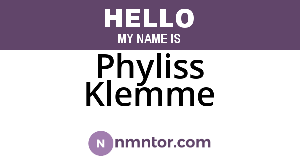 Phyliss Klemme