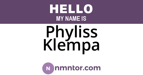 Phyliss Klempa