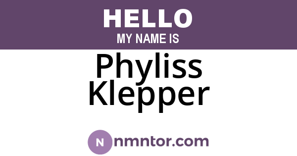 Phyliss Klepper