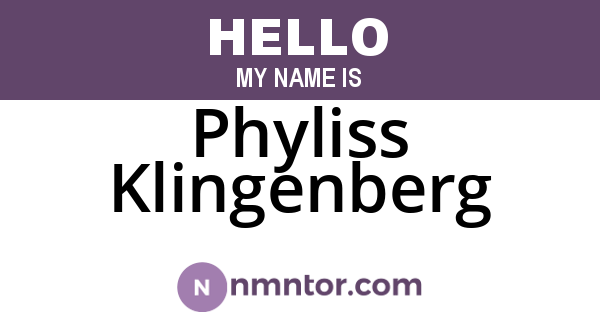 Phyliss Klingenberg
