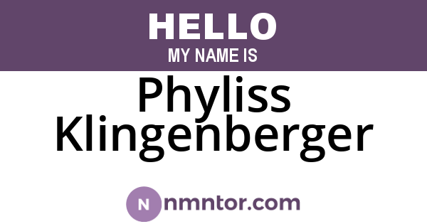 Phyliss Klingenberger