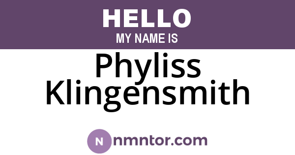 Phyliss Klingensmith