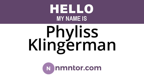 Phyliss Klingerman