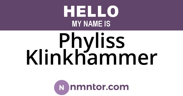 Phyliss Klinkhammer