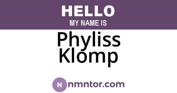 Phyliss Klomp