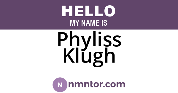 Phyliss Klugh