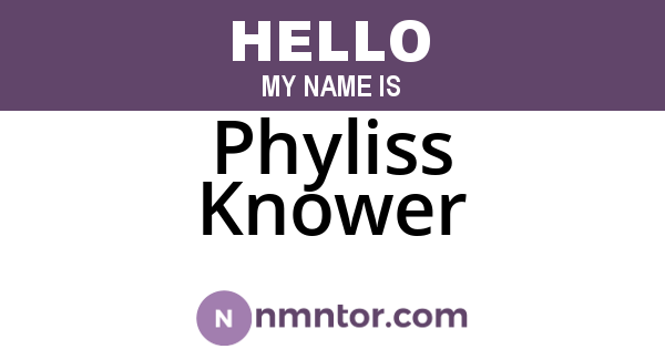 Phyliss Knower