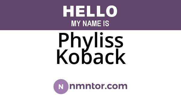Phyliss Koback