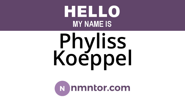 Phyliss Koeppel