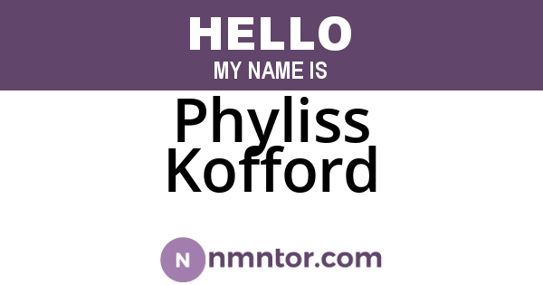 Phyliss Kofford