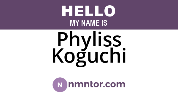 Phyliss Koguchi