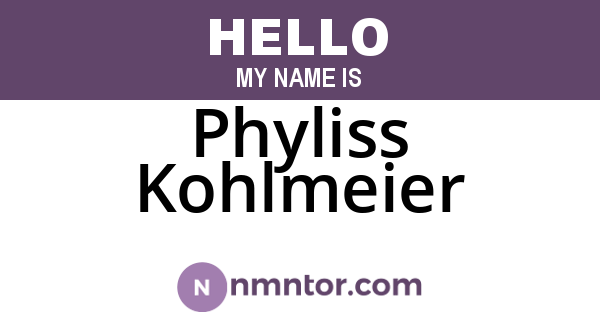 Phyliss Kohlmeier