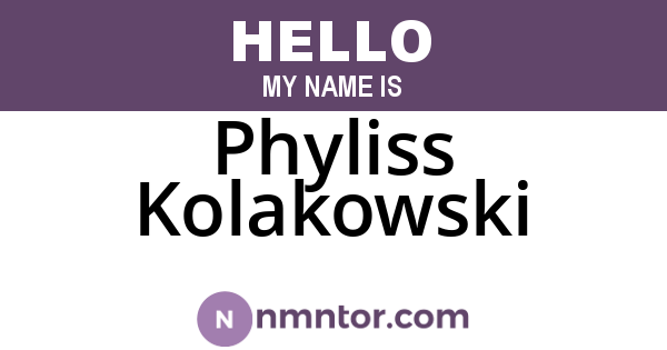 Phyliss Kolakowski